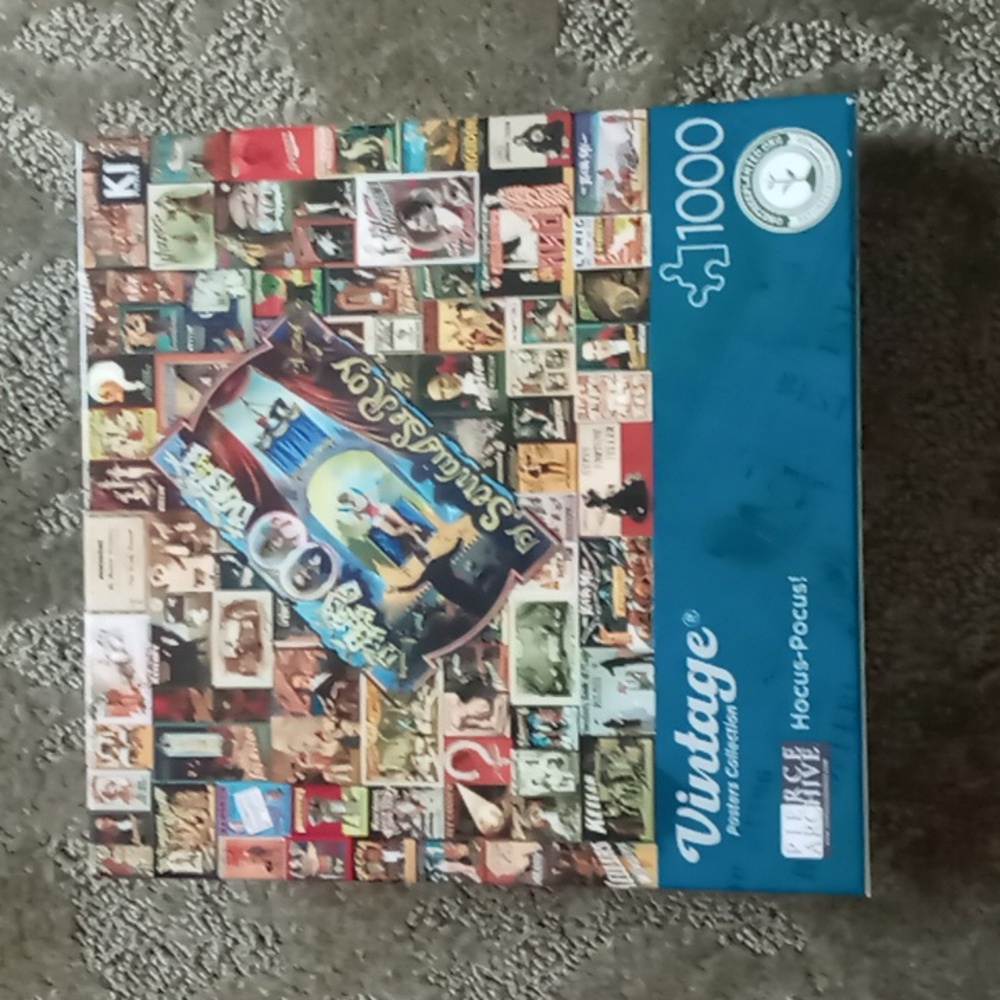 Vintage Posters Collection 1,000 Piece Puzzle, Sealed